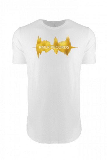 RMLR Long Body T-Shirt with Gold Logo 